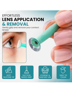 Removedor de Lentes de Contacto Blandas Verde Sports World Vision - 3 Piezas 2
