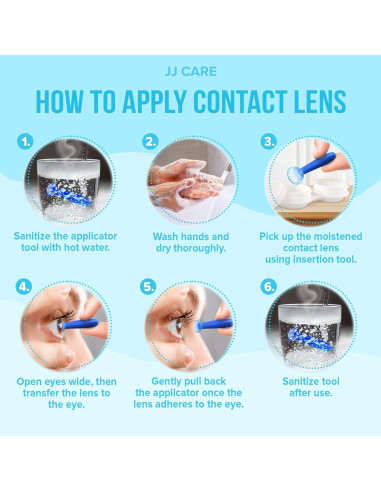 Aplicador y Quitador de Lentes de Contacto JJ CARE - Conjunto
