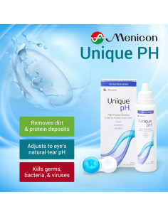 Solución Multiusos Menicon Unique pH 118ml para Lentes de Contacto 2