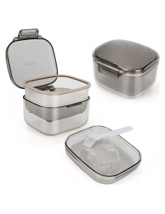 Taza para Dentaduras Wowotow 3 Capas con Cepillo y Drenaje