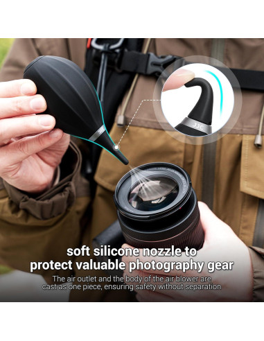 Soplador de Aire JJC Mejorado con Punta de Silicona y Paño