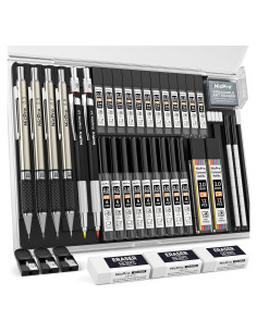 Juego de Lápices Mecánicos Nicpro 37PCS con Recargas y Borradores