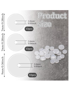 Discos Transparentes de Silicona Styquenzer para Piercing 30Pcs 2
