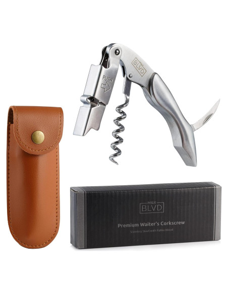 Sacacorchos de Camarero M&R Blvd - Acero Inoxidable Profesional Sacacorchos de Camarero M&R Blvd - Acero Inoxidable Profesional
