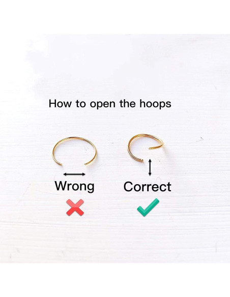 3 Pares de Aros de Nariz Plata Esterlina 925 Hechos a Mano 6-8mm