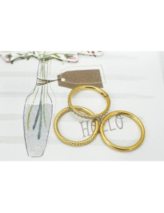 3 Pcs Anillos de Nariz Clicker 16G 8mm Acero Quirúrgico CZ 2