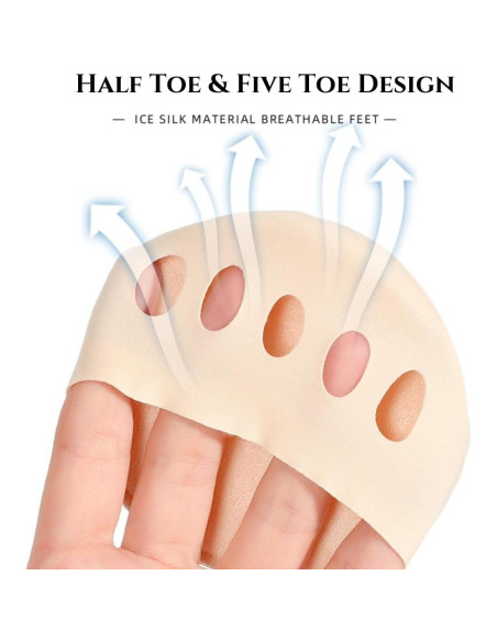 6 Pares de Calcetines Liner para Mujeres Algodón Transpirable