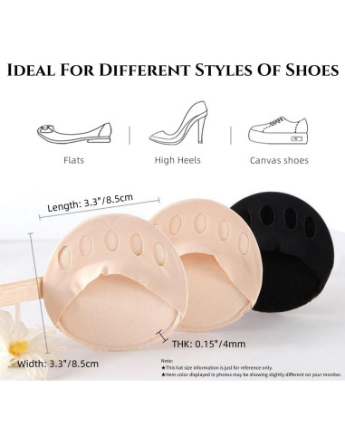 6 Pares de Calcetines Liner para Mujeres Algodón Transpirable