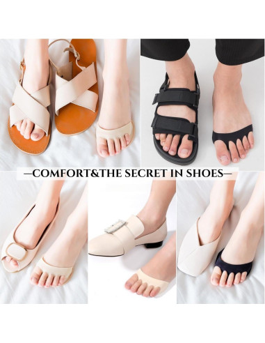 6 Pares de Calcetines Liner para Mujeres Algodón Transpirable