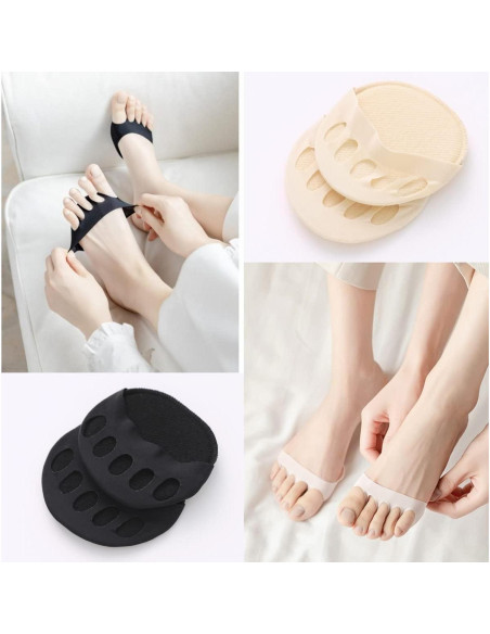 6 Pares de Calcetines Liner para Mujeres Algodón Transpirable