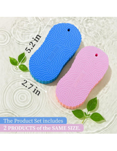 Esponja de Baño Exfoliante BOBI CARE 2 Piezas Suave 3D 2