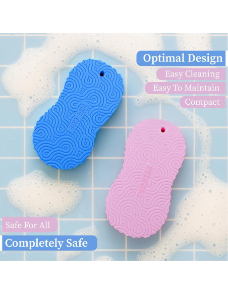 Esponja de Baño Exfoliante BOBI CARE 2 Piezas Suave 3D