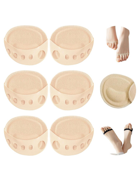 3 Pares Almohadillas Metatarsales SooGree para Pie Beige M