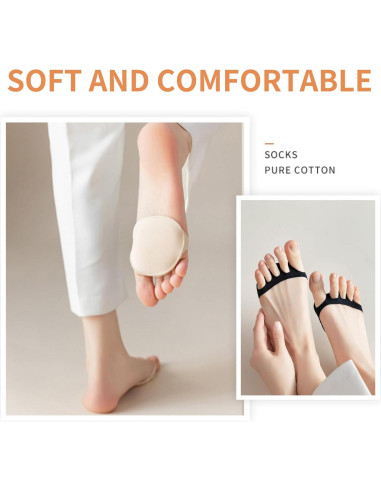 3 Pares Almohadillas Metatarsales SooGree para Pie Beige M