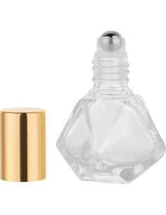 Juego de 6 Botellas de Vidrio 5ml con Rodillo Acero Inoxidable 2