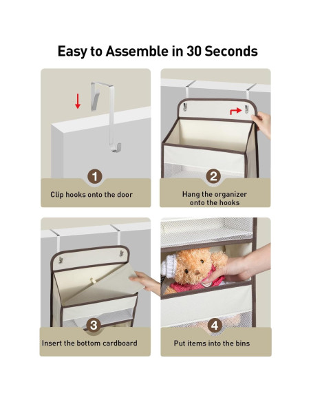 Organizador Colgante Yecaye Beige 4 Niveles 15.9 kg para Bebés Organizador Colgante Yecaye Beige 4 Niveles 15.9 kg para Bebés