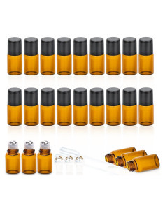 Botellas de Aceite Esencial 2ml ZEJIA Ámbar 24 Unidades