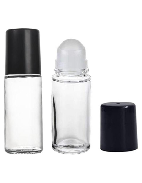 2 Botellas de Rodillo Desodorante Vidrio 30ml lasenersm