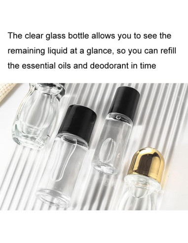 2 Botellas de Rodillo Desodorante Vidrio 30ml lasenersm