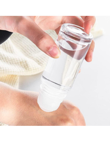 2 Botellas de Rodillo Desodorante Vidrio 30ml lasenersm