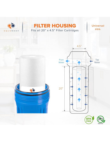 Filtro de Agua de Sedimentos Aquaboon 20" x 11.4 cm - 4 Unidades