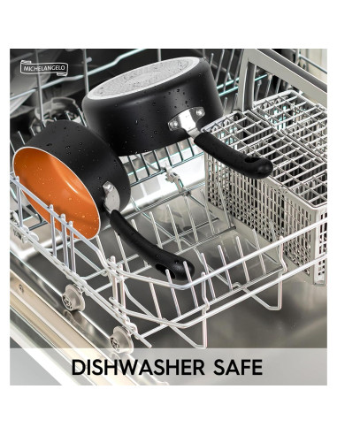 Cacerolas Antiadherentes MICHELANGELO 1+2+3L con Tapa