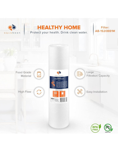 Filtro de Agua de Sedimentos Aquaboon 20" x 11.4 cm - 4 Unidades