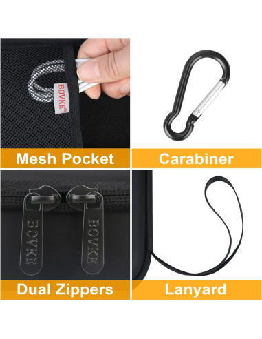 Funda Dura BOVKE para Inhalador de Asma y Espaciador - Negro