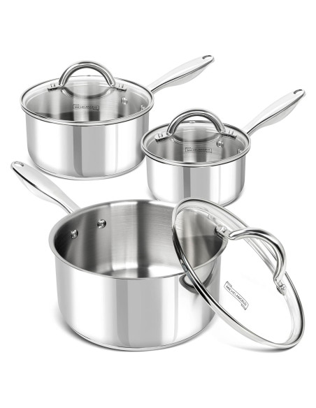 Juego de Cacerolas MICHELANGELO 6 Piezas Acero Inoxidable