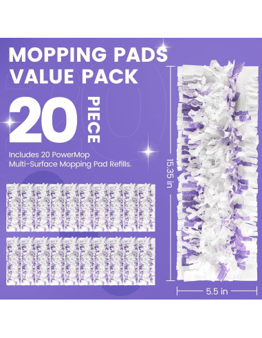 20 Almohadillas de Limpieza Desechables CANAVY para Swiffer