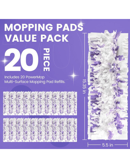 20 Almohadillas de Limpieza Desechables CANAVY para Swiffer