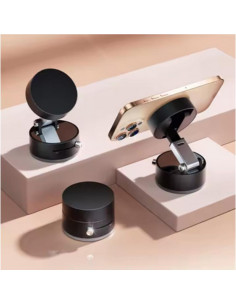 Soporte para Teléfono Móvil Magnético Plegable Succión Negro 2