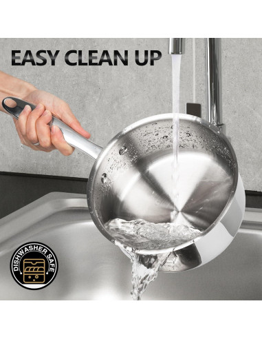 Juego de Cacerolas MICHELANGELO 6 Piezas Acero Inoxidable