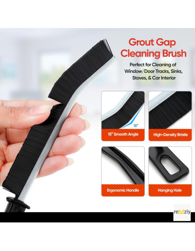 Cepillos de limpieza Remzly para juntas - Paquete de 5 unidades