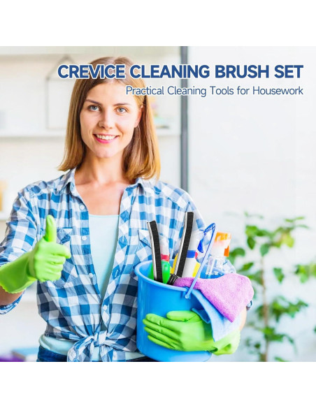 Cepillo de Limpieza de Ranuras UKESULT - 4 Pcs, Ergonomico