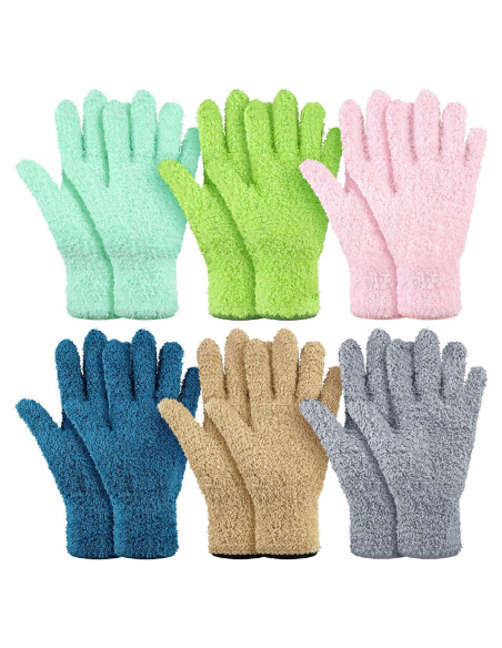 Guantes de Microfibra Bencailor 6 Pares para Limpieza Grande