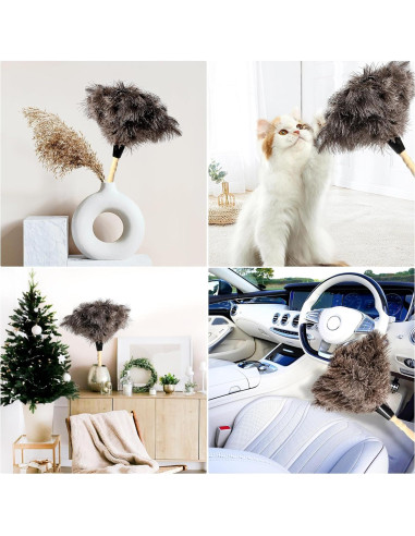 Plumero de Plumas de Avestruz NEWONG 2pcs 35.56 cm