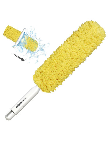 Plumero de Microfibra EHOMGUI Amarillo Lavable y Reutilizable