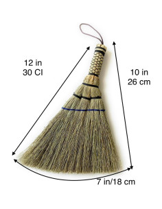 Escoba de mano SKENNOVA de sorgo y bambú - 30.48 cm 2