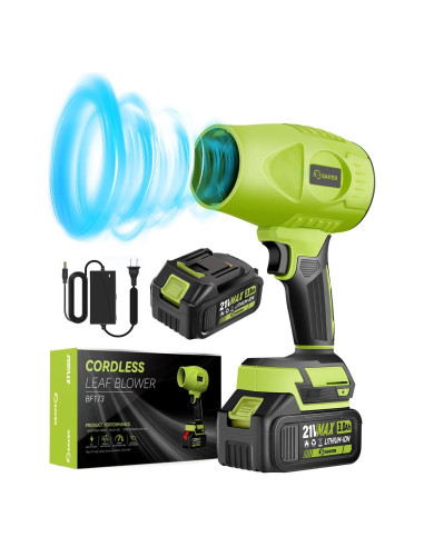 Saker Soplador de Hojas Inalámbrico 21V Verde 180000 RPM