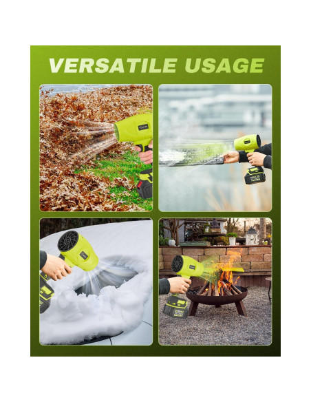 Saker Soplador de Hojas Inalámbrico 21V Verde 180000 RPM