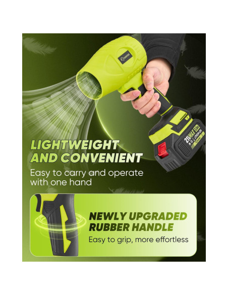 Saker Soplador de Hojas Inalámbrico 21V Verde 180000 RPM