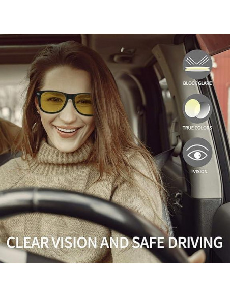 Gafas de sol KANASTAL UV400 diseño retro amarillas