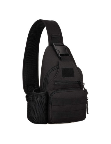 Bolsa Táctica Militar Resistente al Agua MOLLE Negra 30x16x11 cm