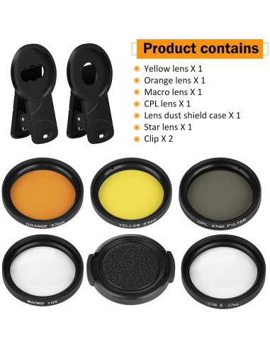 Kit de Lentes Coral Reef LabEdit 5 Lentes + Funda