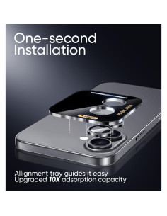 Protector de Lente de Cámara MAGIC JOHN para iPhone 16 Plus - Vidrio Templado 9H 2