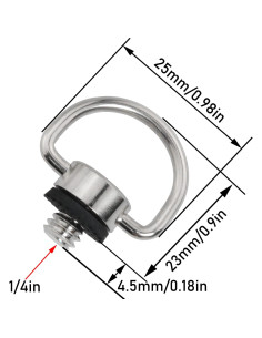 2 Piezas Tornillo D 1/4" Acero Inoxidable para Cámara DSLR 2