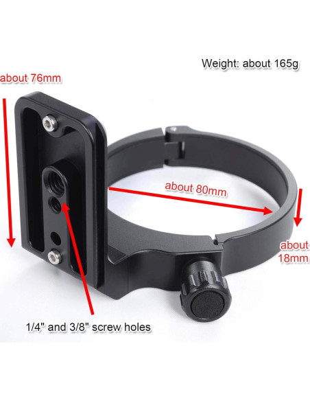 Anillo de Montaje para Trípode iShoot 80mm para Lentes Canon