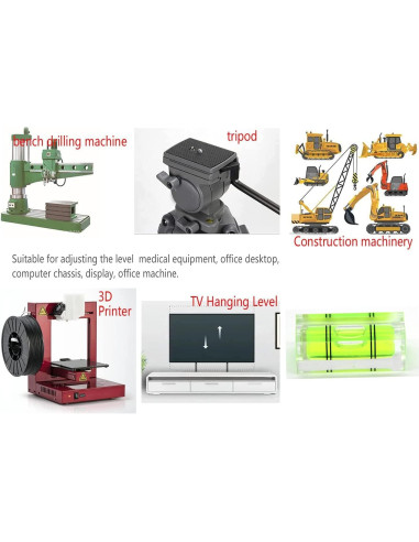 Mini nivel de burbuja Preamer 29mm para colgar cuadros - Juego de 2