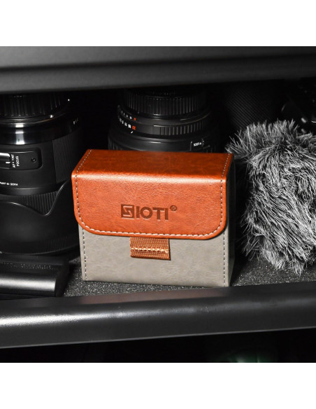 Funda de Filtro de Lente SIOTI 4 Bolsillos Cuero 62mm